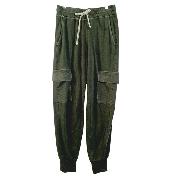 SUNDRY Pants - SUNDRY for EVEREVE, Cargo Joggers, Sweatpants, Size Small, Evergreen, High Rise